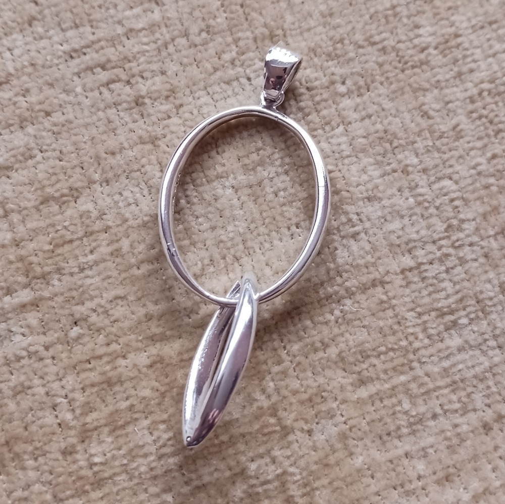 925 Silver Oval Pendant